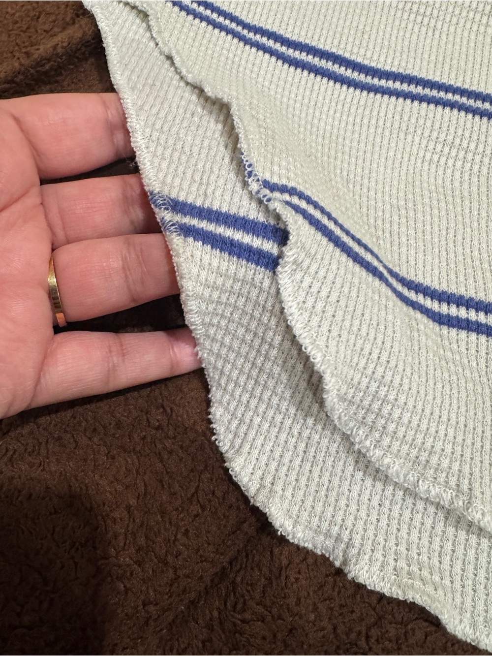 Aritzia Babaton Cowelneck Waffle-Knit Stripe top - Picture 11 of 13